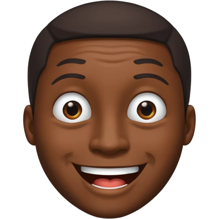 black man, winking emoji