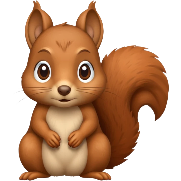 Squirrel with a mild illness emoji
