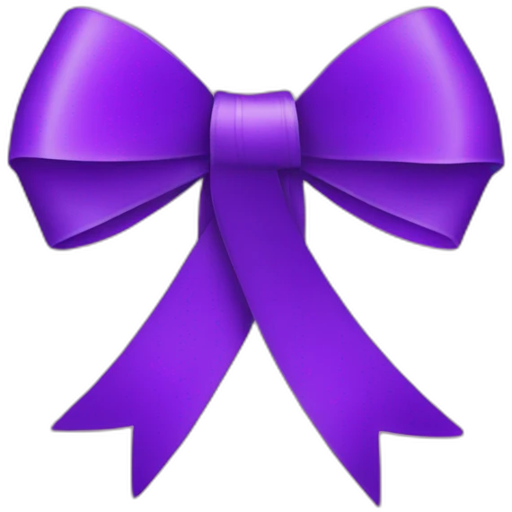 Purple ribbon emoji