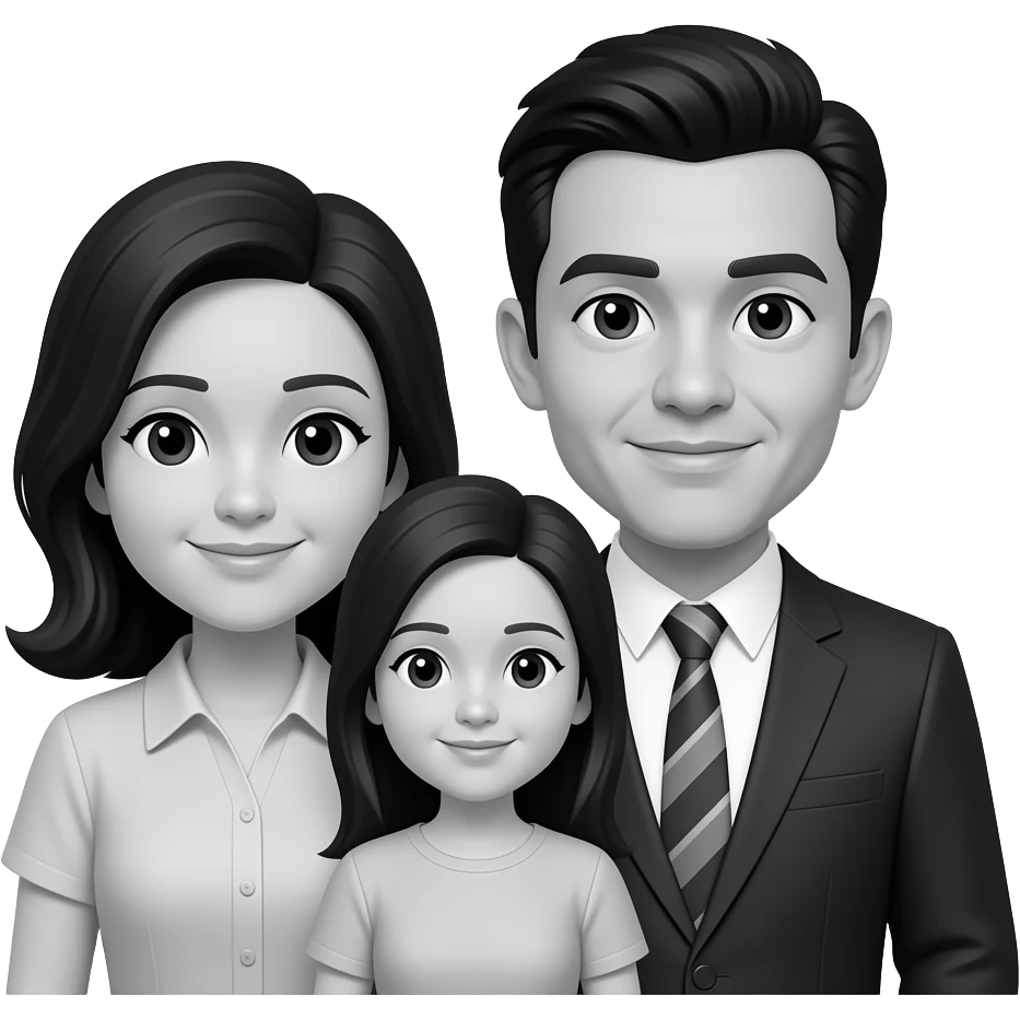 Family Photo B&W emoji