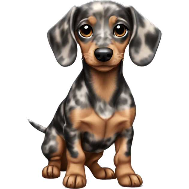 Tan merle mini dachshund emoji