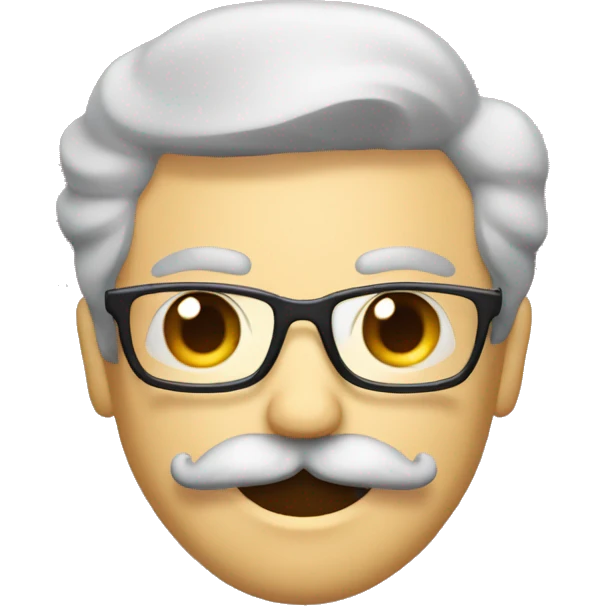 vidriero de cuerpo entero con bigotes emoji
