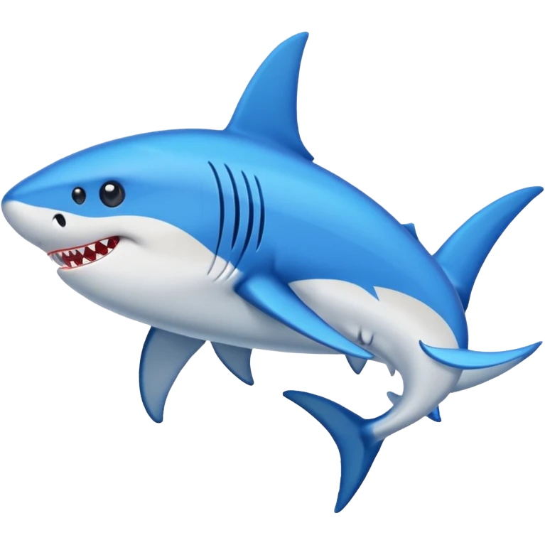 Tiburón con tenis azules  emoji