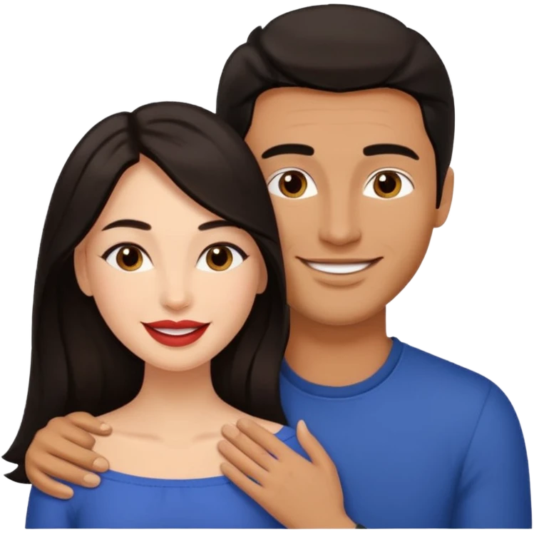 Homem chupando os peitos de uma mulher emoji