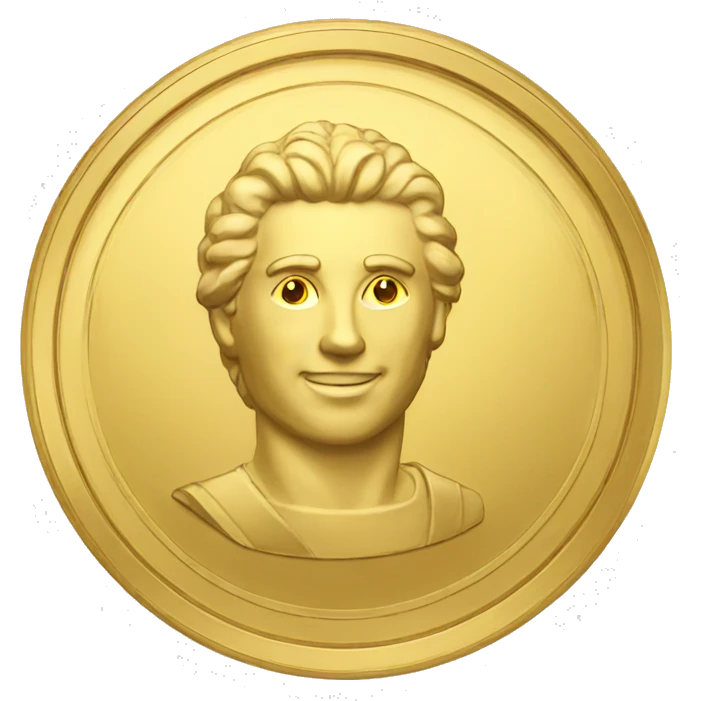  a gold coin emoji