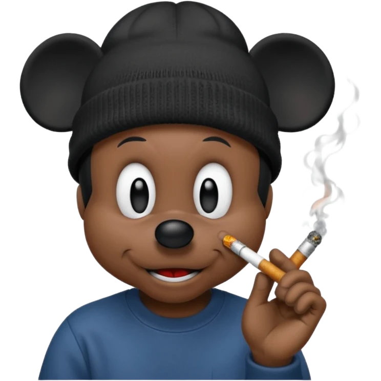 Mickey racaille qui fume  emoji