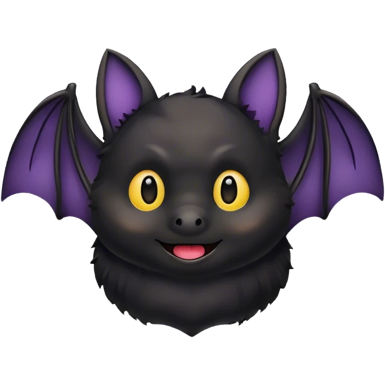 kawaii bat flying emoji