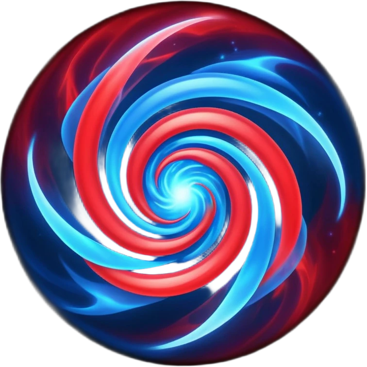 glitter red and blue plasma emoji