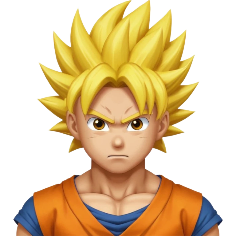 Goku's transformation with yellow hair emoji emoji