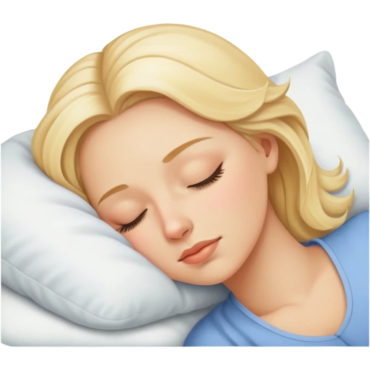blonde woman sleeping  emoji