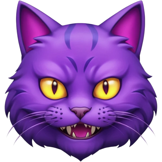 Scary purple cat emoji