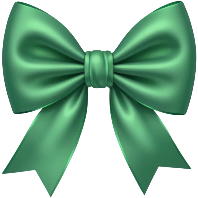 Coquette bow green emoji