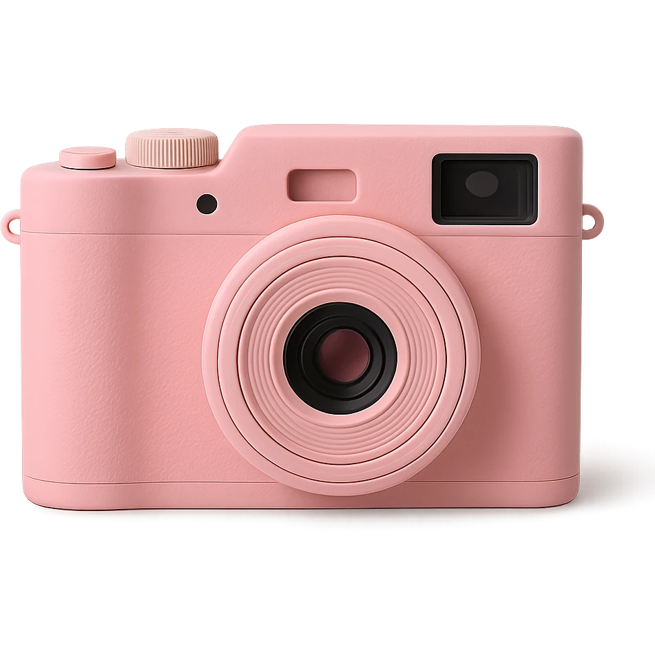 pink camera emoji