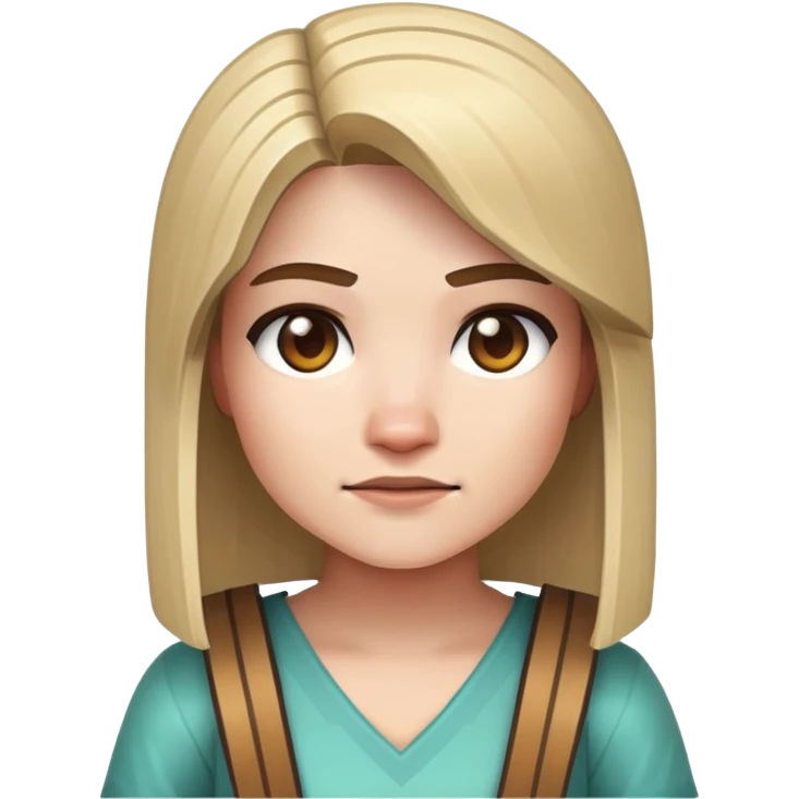 female Minecraft character emoji