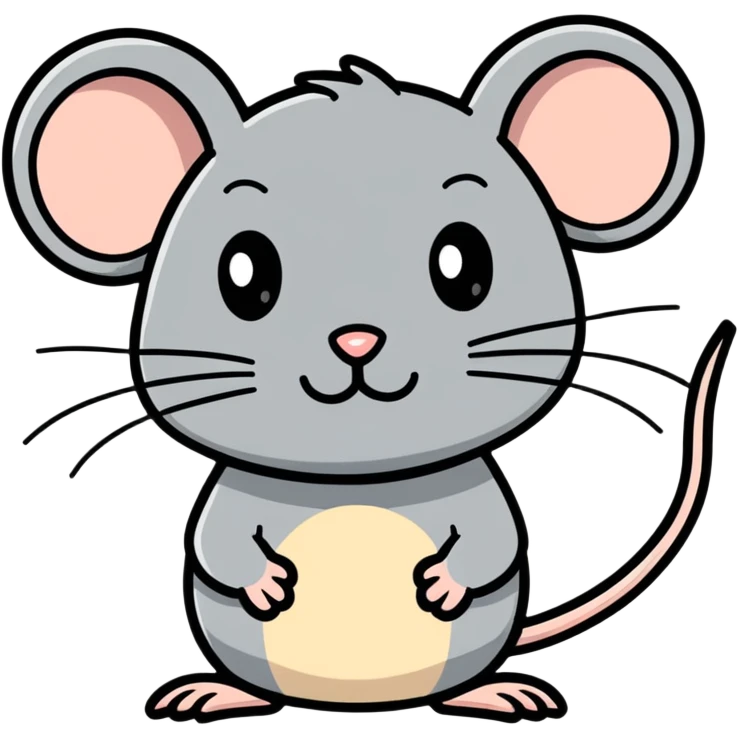 really ugly mouse that you can tell was cute in it's past emoji