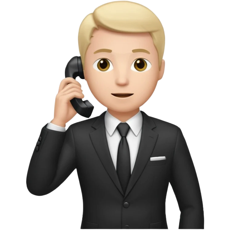 businessman talking on the phone, full body emoji