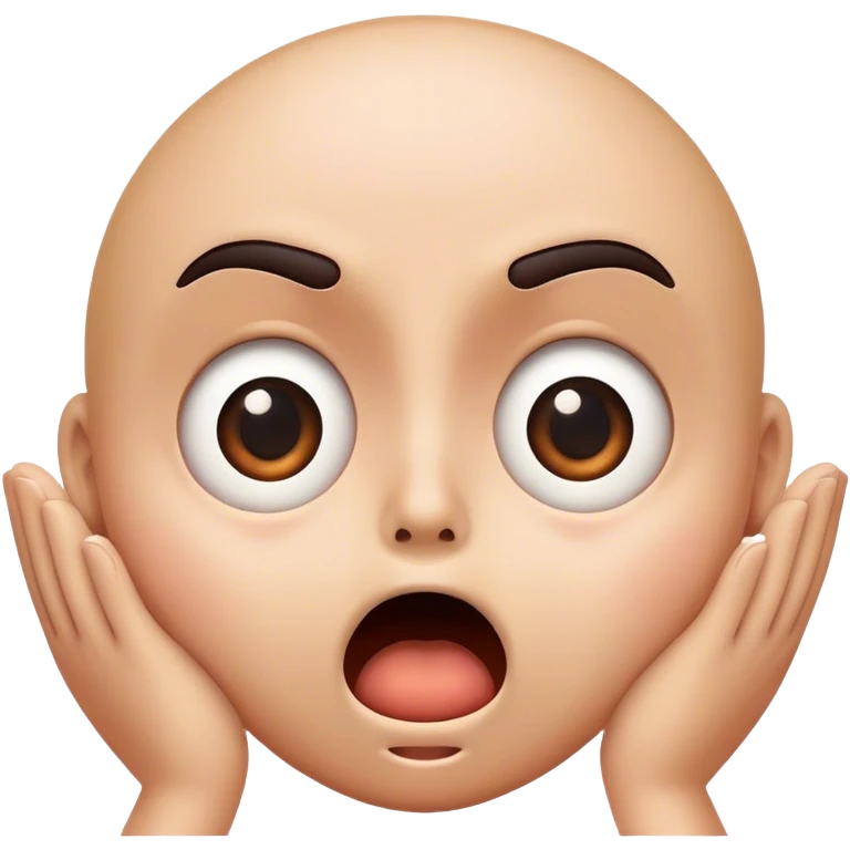 Horrified shocked face emoji