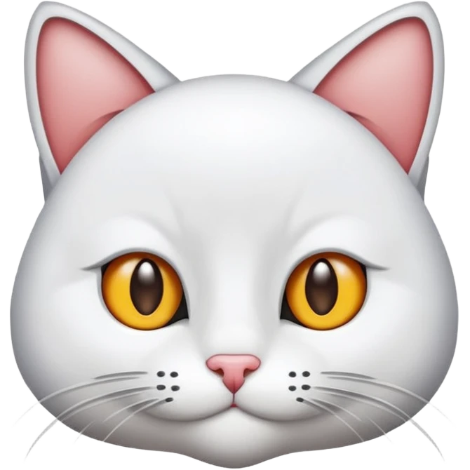Tüylü ful beyaz Kedi emoji