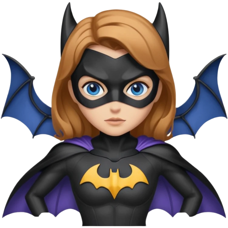 batgirl with blue eyes emoji