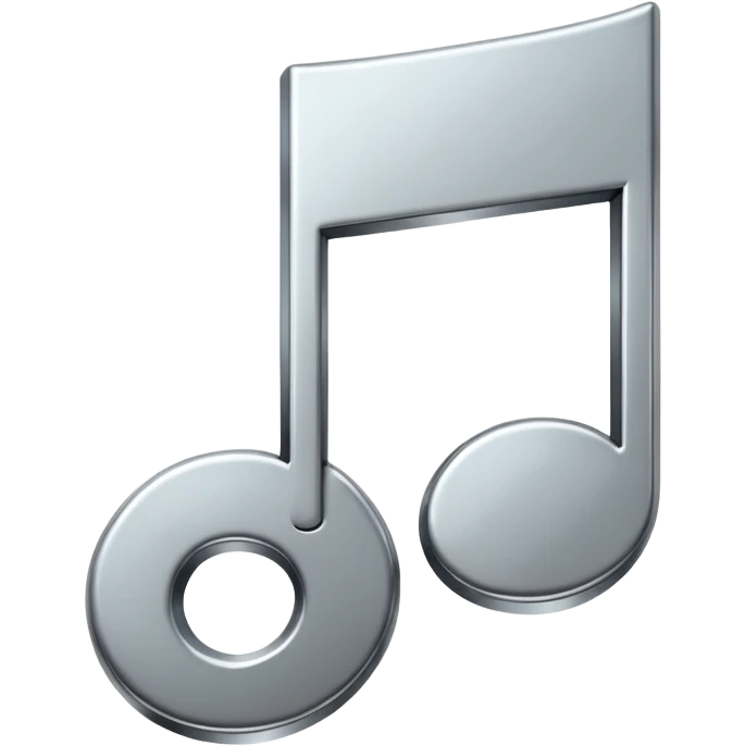 mac os music note metal skeuomorphic  emoji