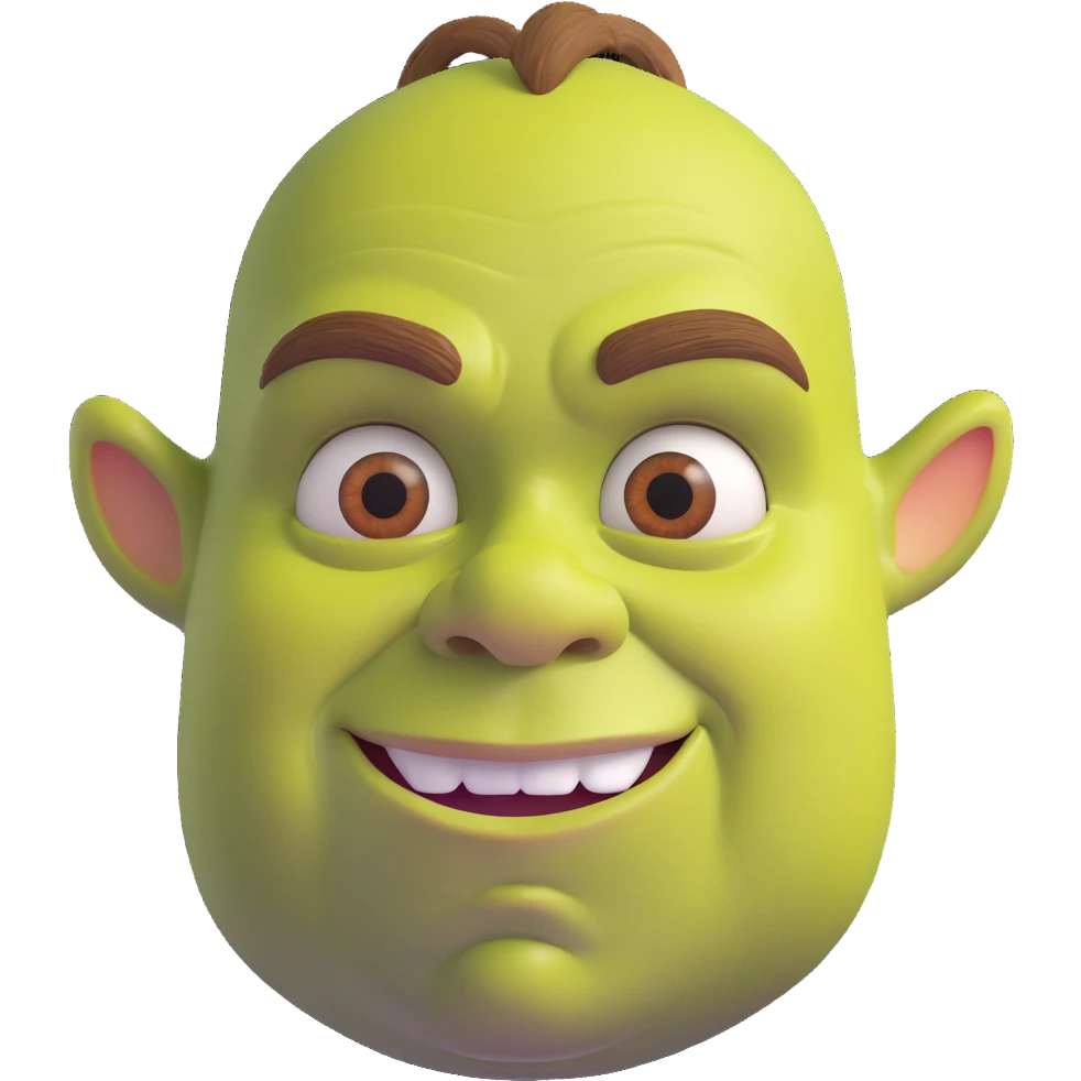 iconic Shrek face emoji