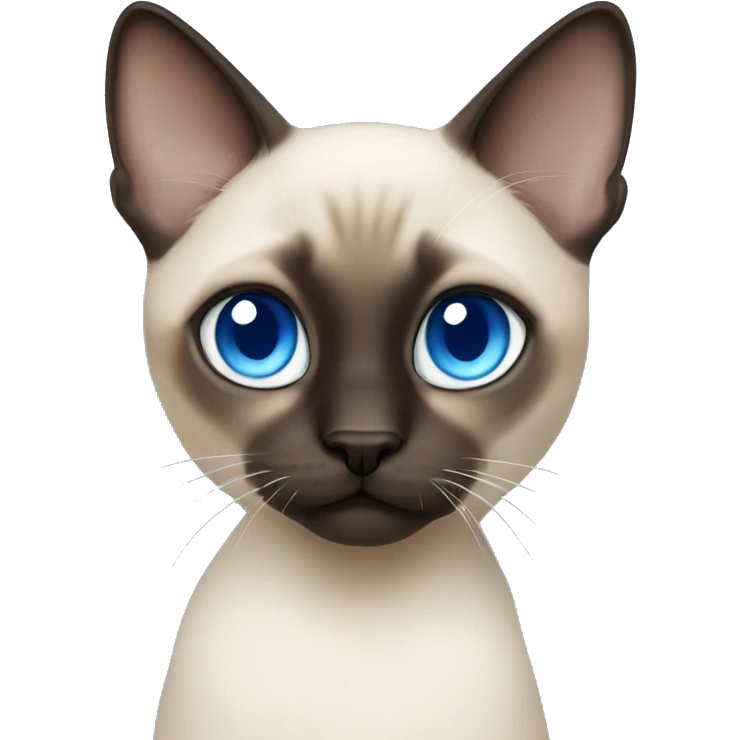 siamese cat blue eyes boy  emoji