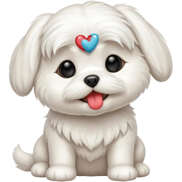 small maltese kissing emoji