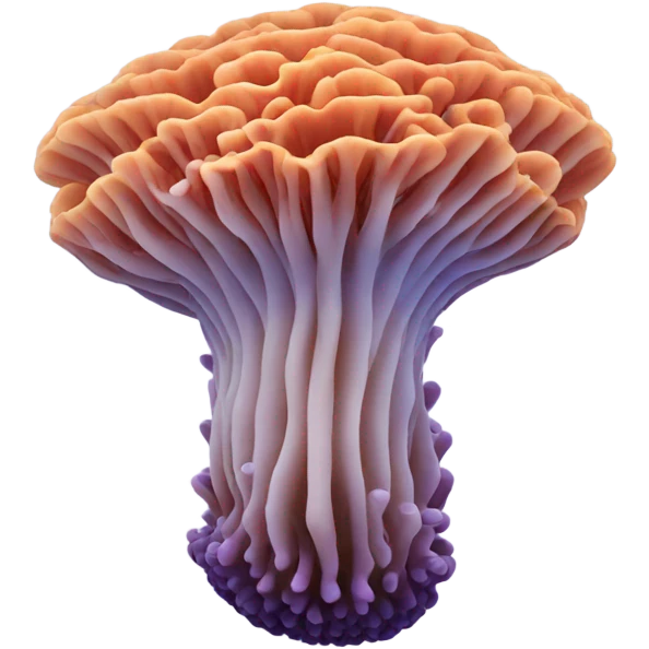 Mushroom coral emoji