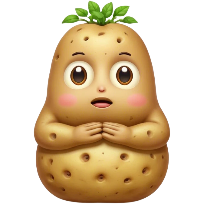 meditater potato creature many eyes emoji