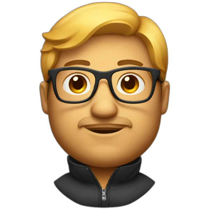 bold fat developer with glasses emoji