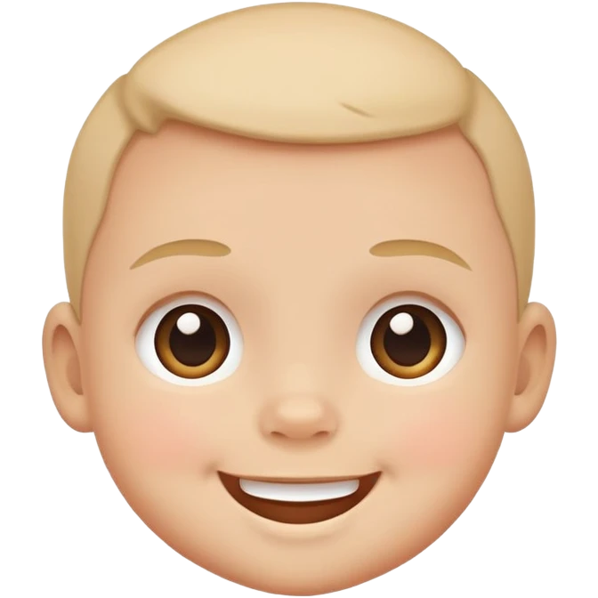 flat baby face smiling emoji