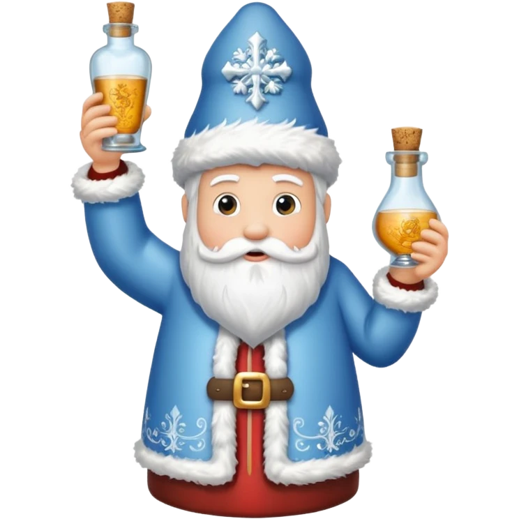 Father Frost Bottle with Popping Cork emoji