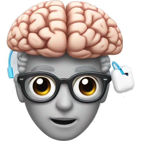 Brain with AirPods  emoji