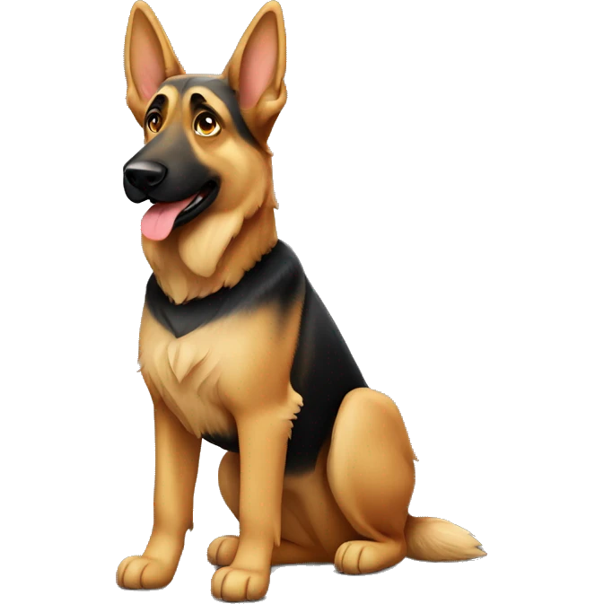 German Shepard standing emoji
