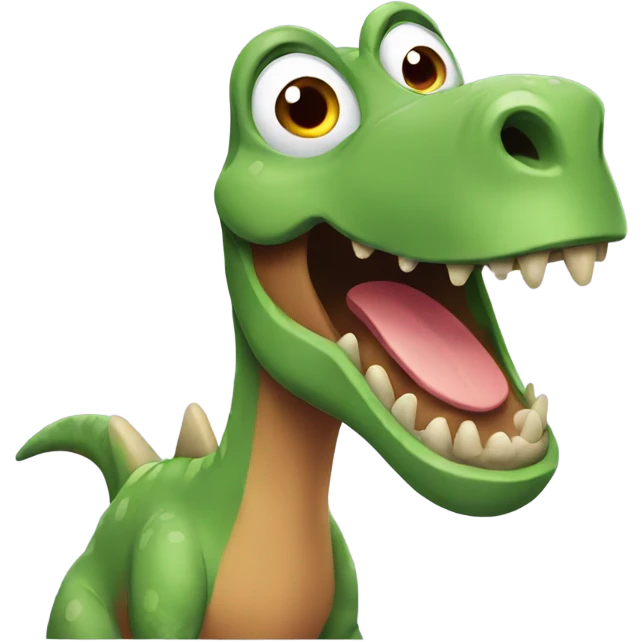 goofy dinosaur emoji