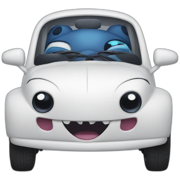 A car shaped like stitch emoji