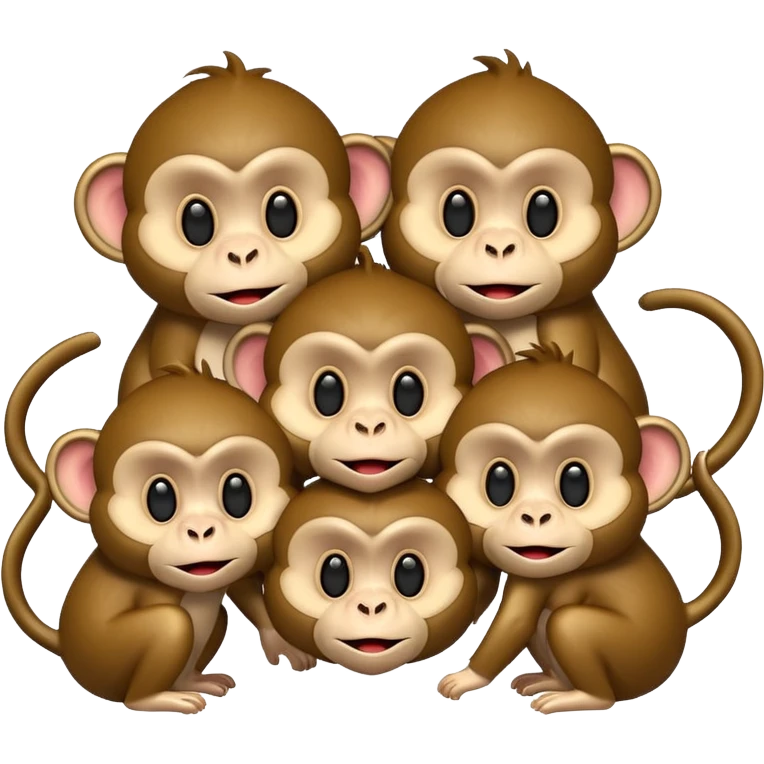 Cinco monitos salta en la cama emoji