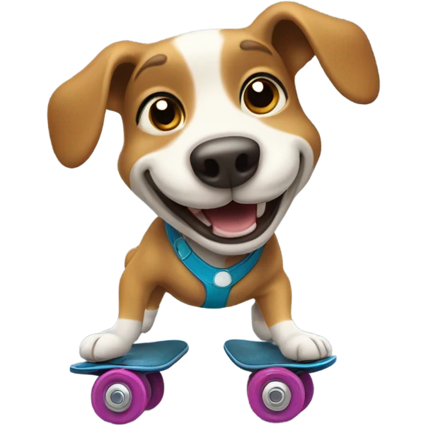 Dog with skates emoji