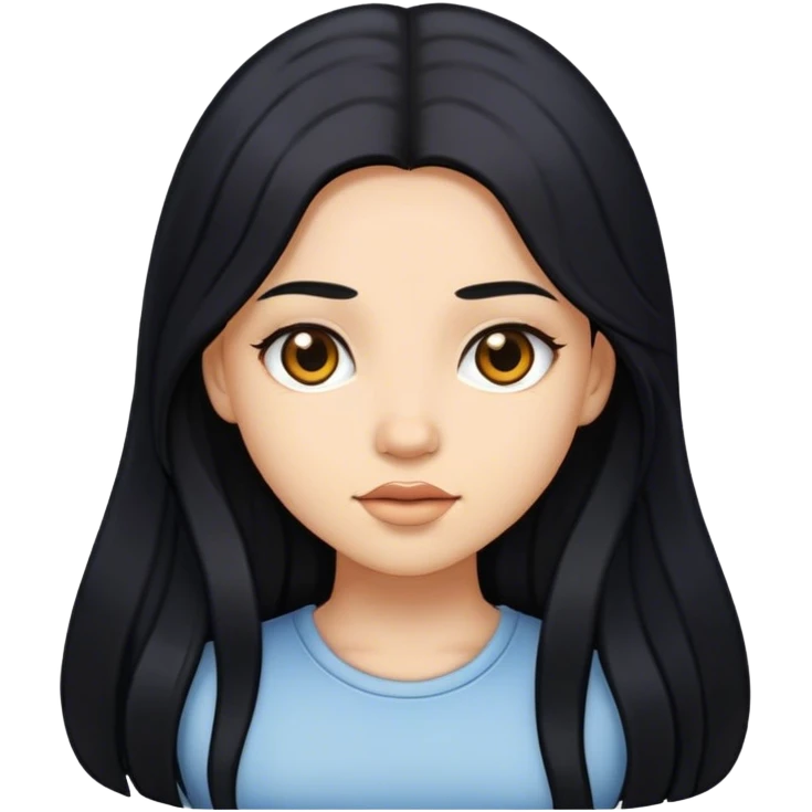 Girl with long black hair emoji