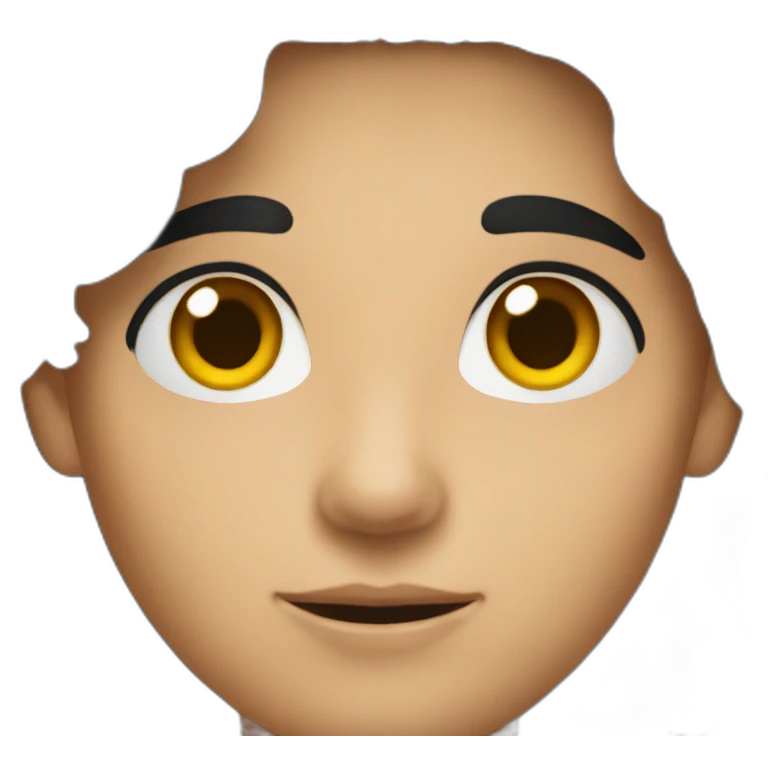 Human with black hair emoji