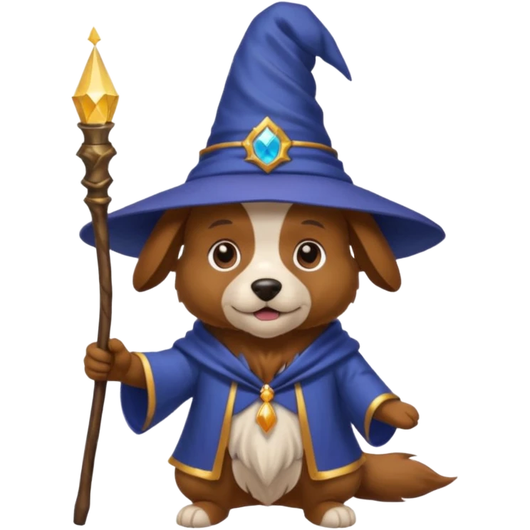 Dog wizard emoji