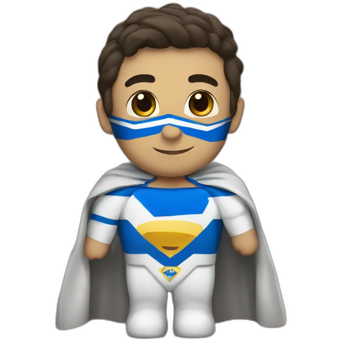 israeli superman with israel flag as cape emoji