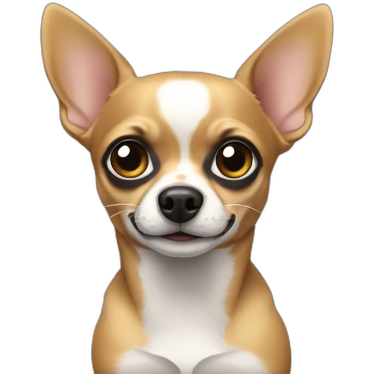 chihuahua NEGRO RELAMIENDOSE emoji