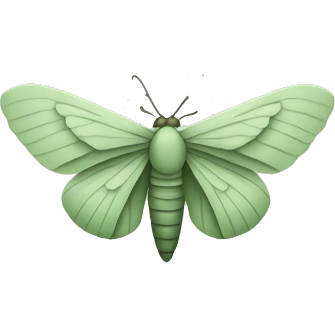 Sage green moth emoji