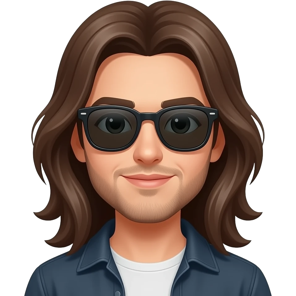 Long hair and sunglasses emoji