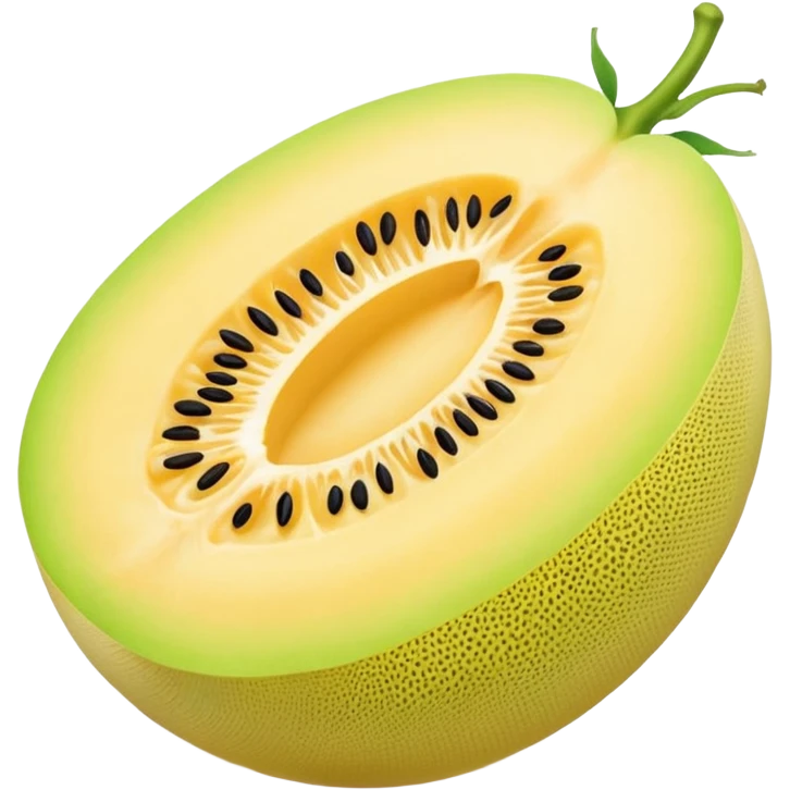 honeydew whole very yellow melon oval shape emoji