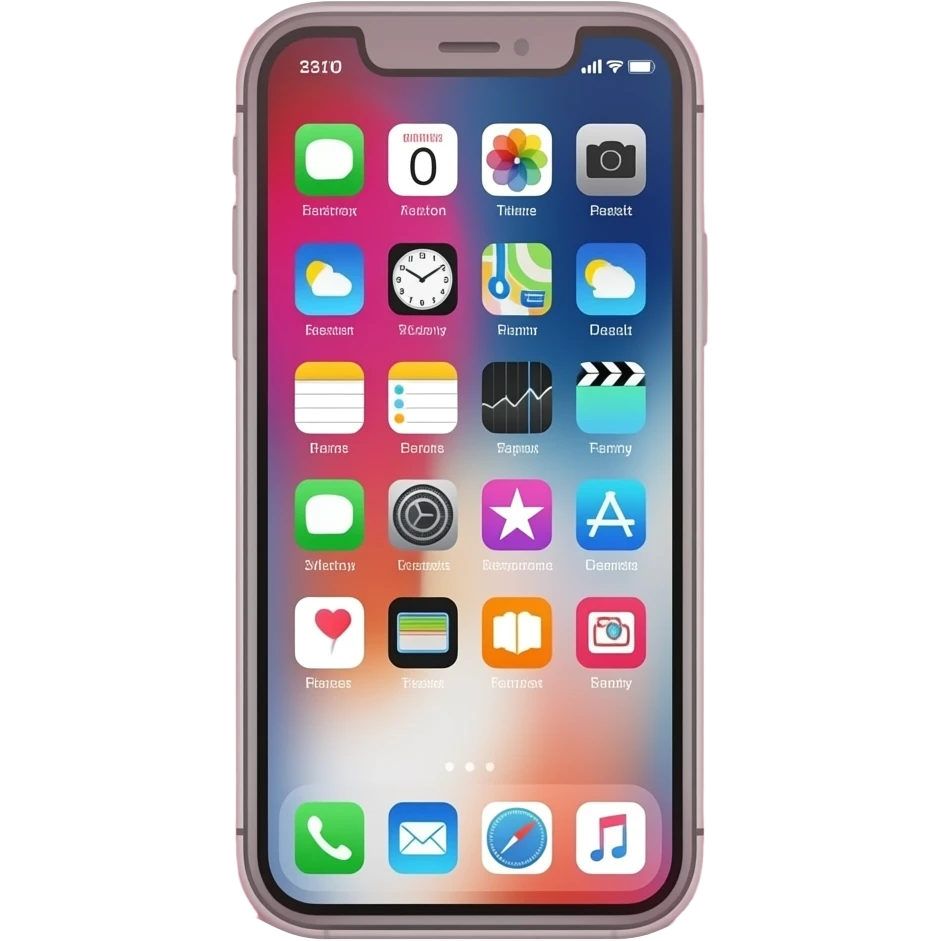 pink iPhone homescreen emoji