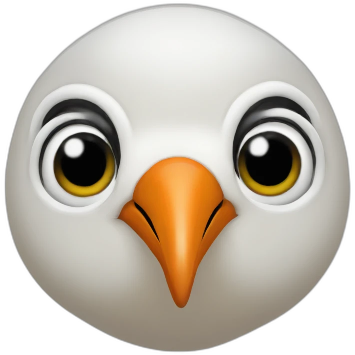 Piping plover head emoji