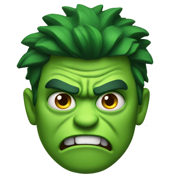 angry green mutant emoji