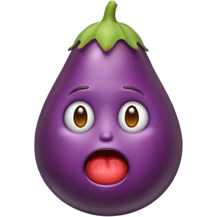 The crying emoji with the eggplant emoji near its mouth emoji
